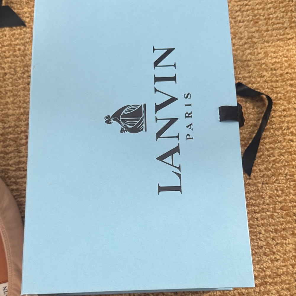 Lanvin Nude Flats with Black Bow. Brand new in box - Picture 6 of 7